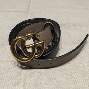 Metal GG buckle tan belt men's 38 - 44